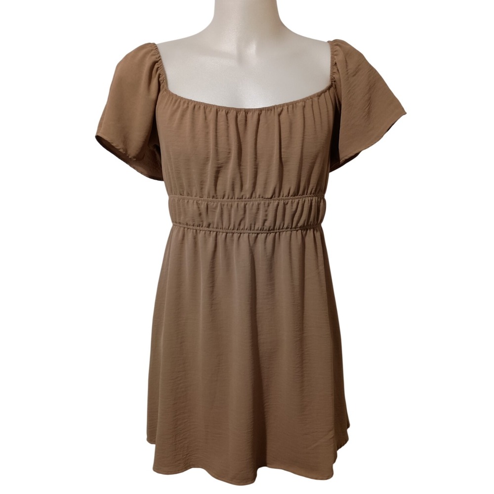Altr'd State Dress Sz Medium Summer Mini Dress Fairy core Whimsical Light Brown